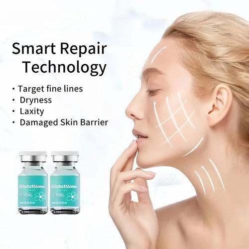 Mirconeedleing Serum Kit Face Serum Lightening Fine Lines Moisturizing &amp; Firming Glutathione Microneedle Ampoule Serum 5ml