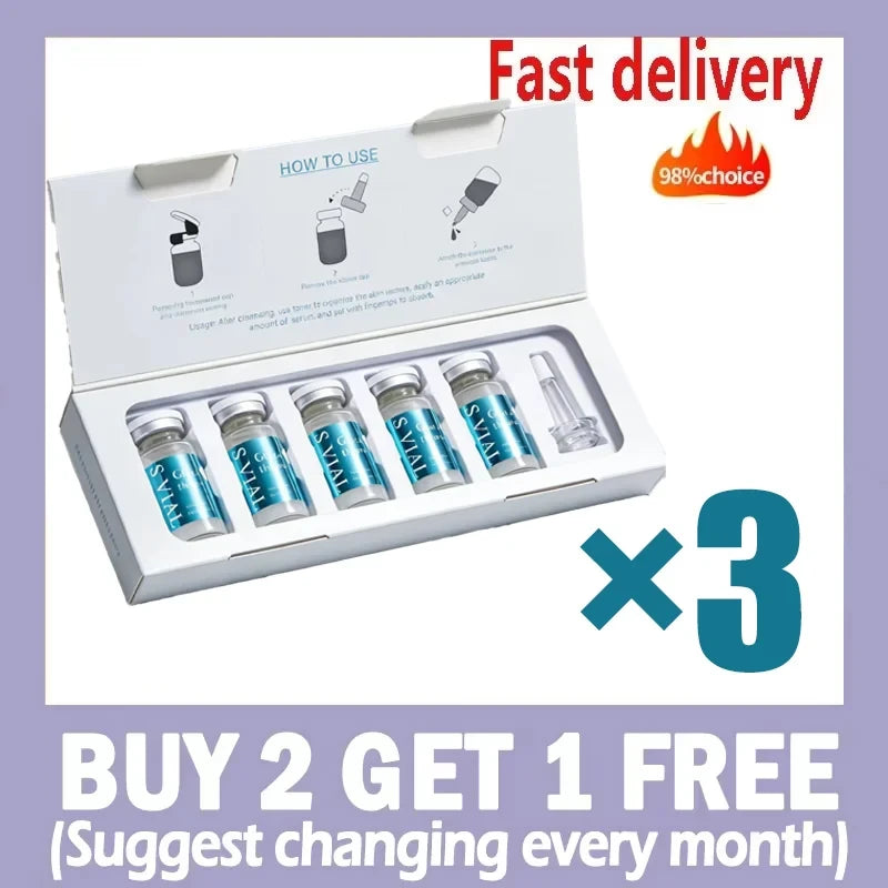 Mirconeedleing Serum Kit Face Serum Lightening Fine Lines Moisturizing &amp; Firming Glutathione Microneedle Ampoule Serum 5ml
