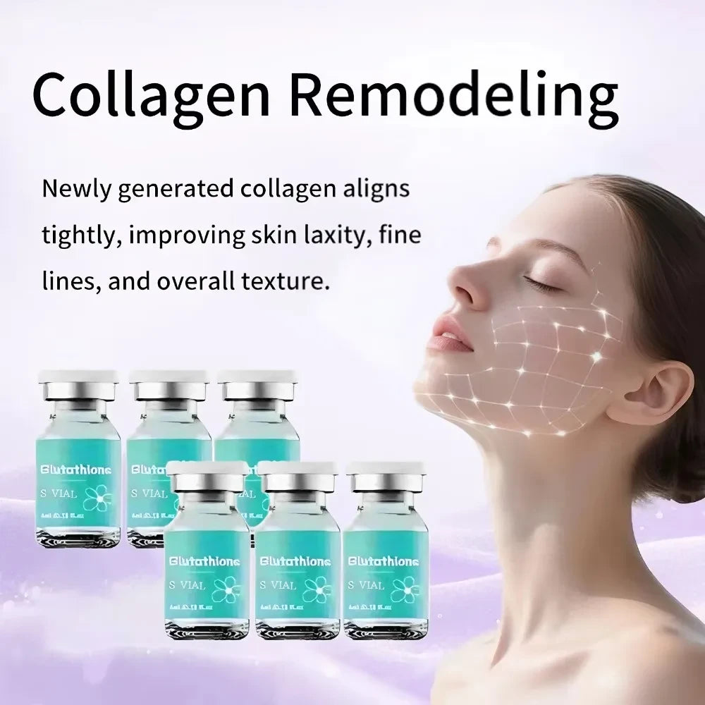 Mirconeedleing Serum Kit Face Serum Lightening Fine Lines Moisturizing &amp; Firming Glutathione Microneedle Ampoule Serum 5ml