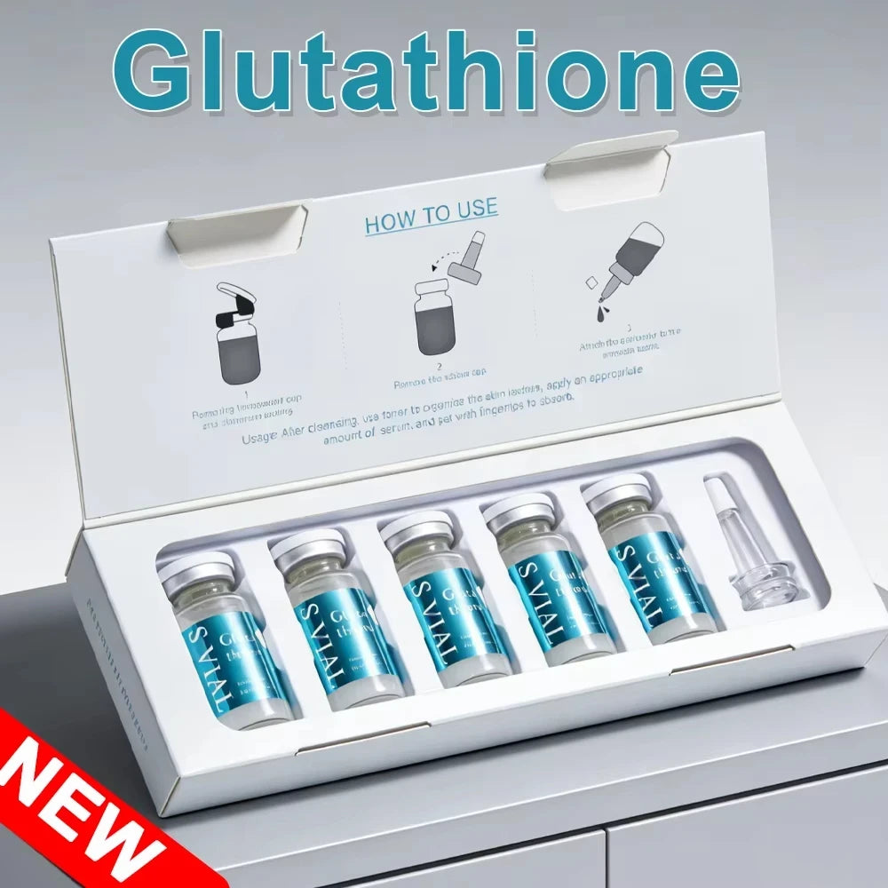 Mirconeedleing Serum Kit Face Serum Lightening Fine Lines Moisturizing &amp; Firming Glutathione Microneedle Ampoule Serum 5ml