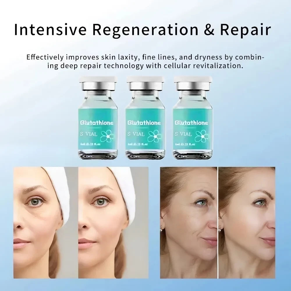 Mirconeedleing Serum Kit Face Serum Lightening Fine Lines Moisturizing &amp; Firming Glutathione Microneedle Ampoule Serum 5ml