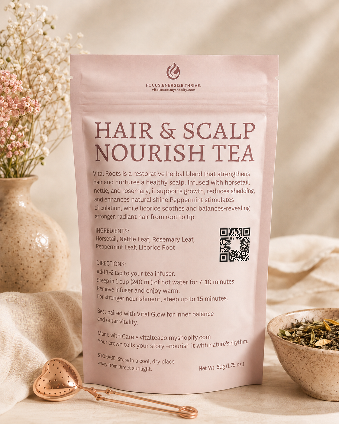 VITAL ROOTS – HAIR & SCALP NOURISH TEA