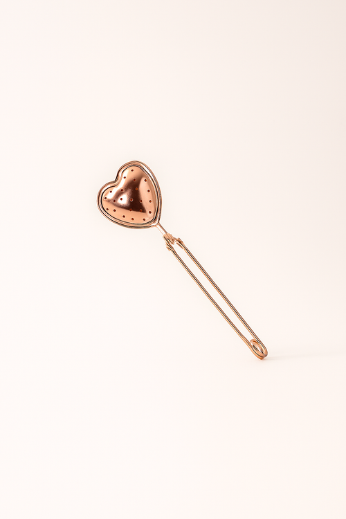 HEART SHAPED TEA INFUSER - ROSE GOLD