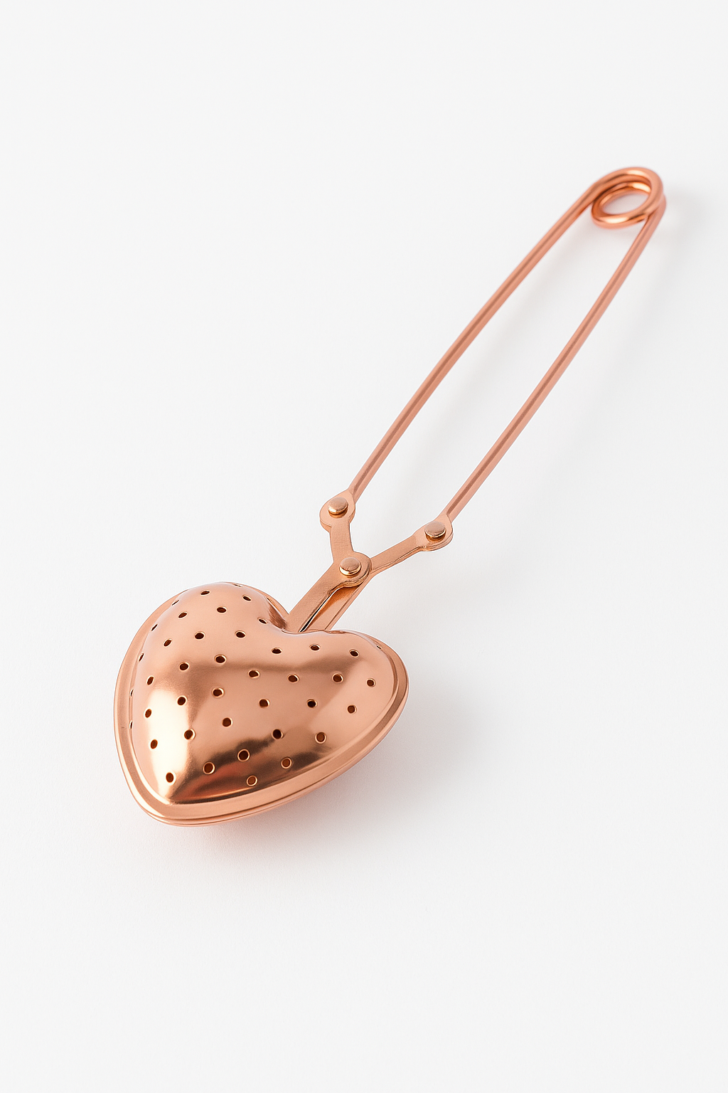 HEART SHAPED TEA INFUSER - ROSE GOLD